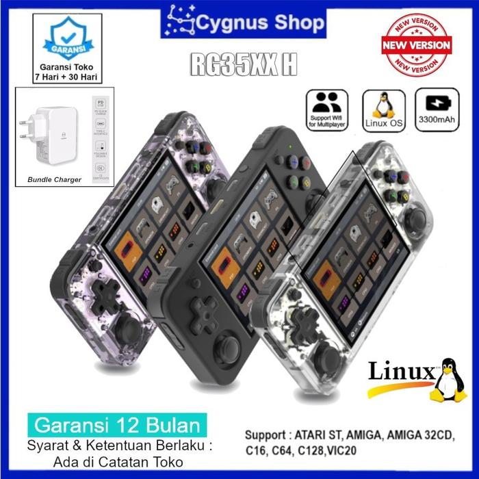 Gambar ANBERNIC RG35XX H Retro Handheld Video Game Console PSP Classic PS1 - Clear White, 64GB dari Cygnus Shop undefined Tokopedia