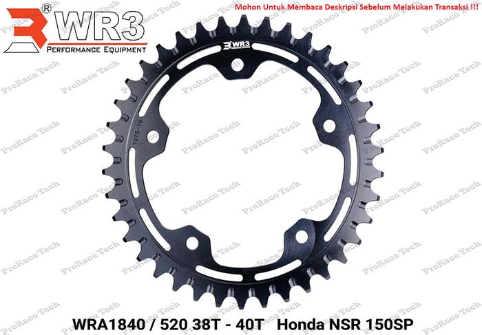 Gambar Gear Belakang WR3 WRA 1840- 520 NSR 150RR / 150SP / 150 RR / SP - Hitam, 38 dari ProRace Tech undefined Tokopedia