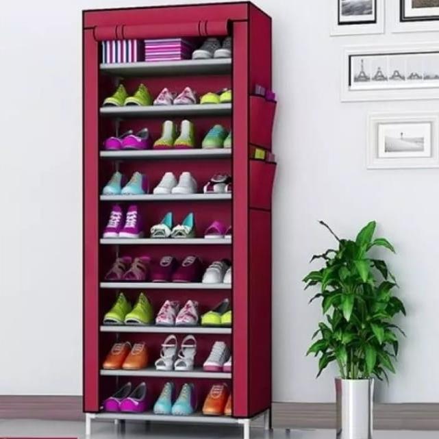 Gambar rak sepatu portabel - Merah dari lintang jaya toko undefined Tokopedia