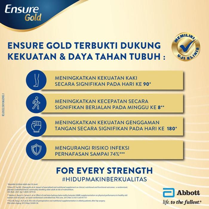 Gambar Qwo Ensure Gold Hmb Vanila 380 G/ 850 G - Nutrisi Dewasa Rendah dari Yunani177 undefined Tokopedia