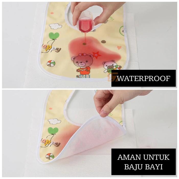 Gambar Bib Bayi Silikon Tahan Air - Celemek Slaber Bayi Water Proof - Kuning dari Aurel Babyshop undefined Tokopedia