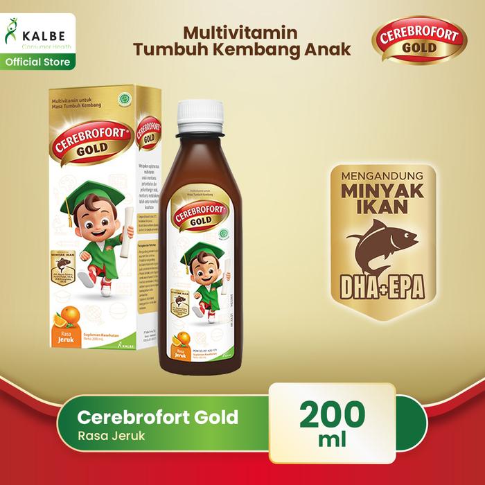 Gambar Cerebrofort Gold Vitamin Anak - Orange 200 ml dari Kalbe Consumer Health undefined Tokopedia