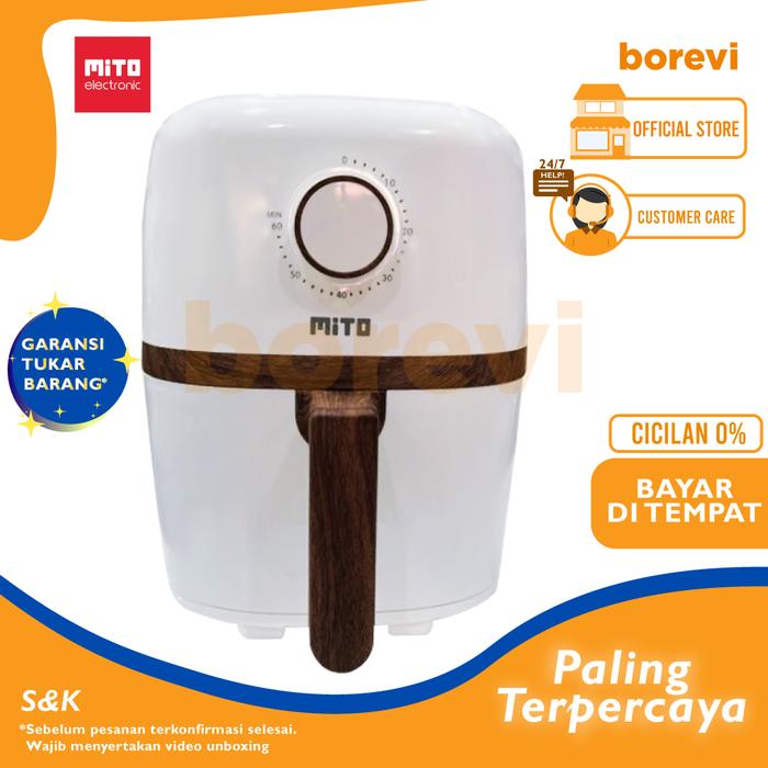 Gambar Mito Af 5 Air Fryer 4 Liter Low Watt Happy Fry 8 Functions Kayu - Putih dari borevi undefined Tokopedia