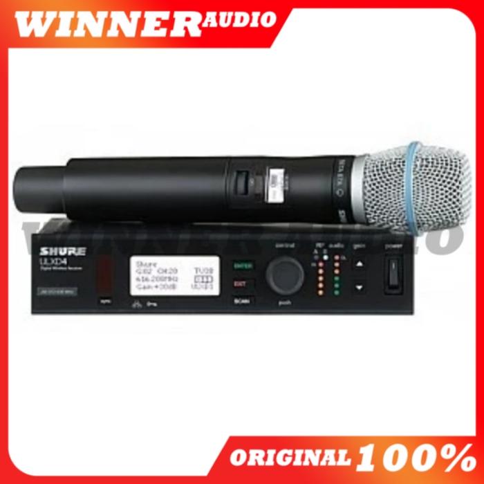 Gambar MICROPHONE SHURE ULXD24/BETA87A BETA 87A MIC WIRELESS VOCAL ORIGINAL dari WINNER AUDIO undefined Tokopedia
