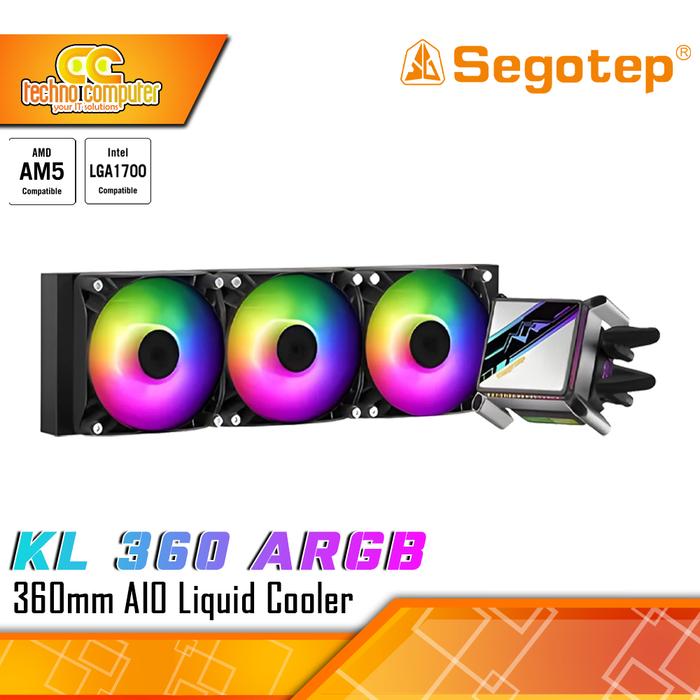 Gambar CPU COOLER SEGOTEP KL-360 ARGB - 360mm AIO Liquid Cooler - Hitam dari Techno Computer Bali undefined Tokopedia
