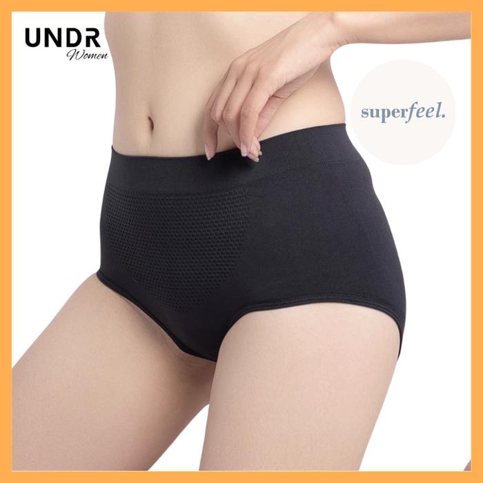 Gambar SEAMLESS UNDIES UNDR CELANA DALAM MIDI HIPSTER MID PINGGANG TRACELESS NYLON PREMIUM WANITA CD PEREMPUAN KOLOR WOMAN BAGUS KUALITAS KATOK KOLOR 1003 - Black dari Superfeel OFC undefined Tokopedia