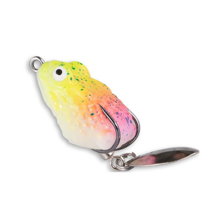 Gambar Umpan Pancing Bentuk Kodok Katak Casting Soft Frog Lure Bait Ikan Gabus - Pink Kuning, BFROG Lure dari Tokuin undefined Tokopedia