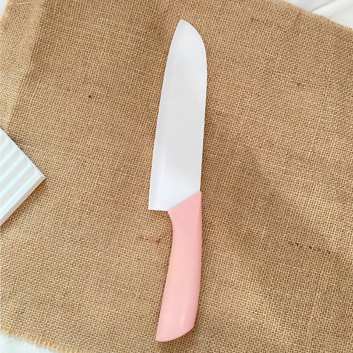 Gambar Minifolks KI109 - Ceramic Knife / Pisau Dapur Keramik Anti Lengket - 29cm PINK dari Minifolks Store undefined Tokopedia