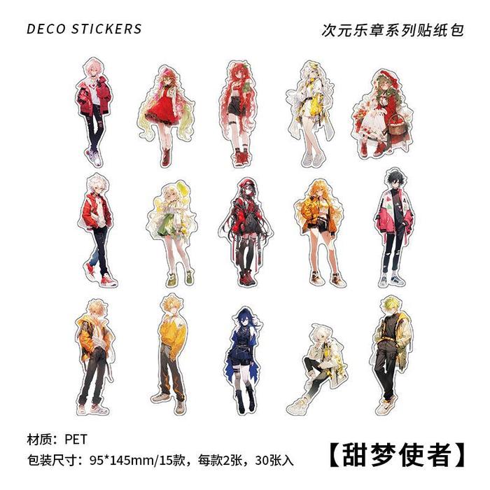 Gambar (3AA2) sticker transparan karakter kartun anime cewe cantik cowo ganteng journaling - A dari Puriciel Shop undefined Tokopedia