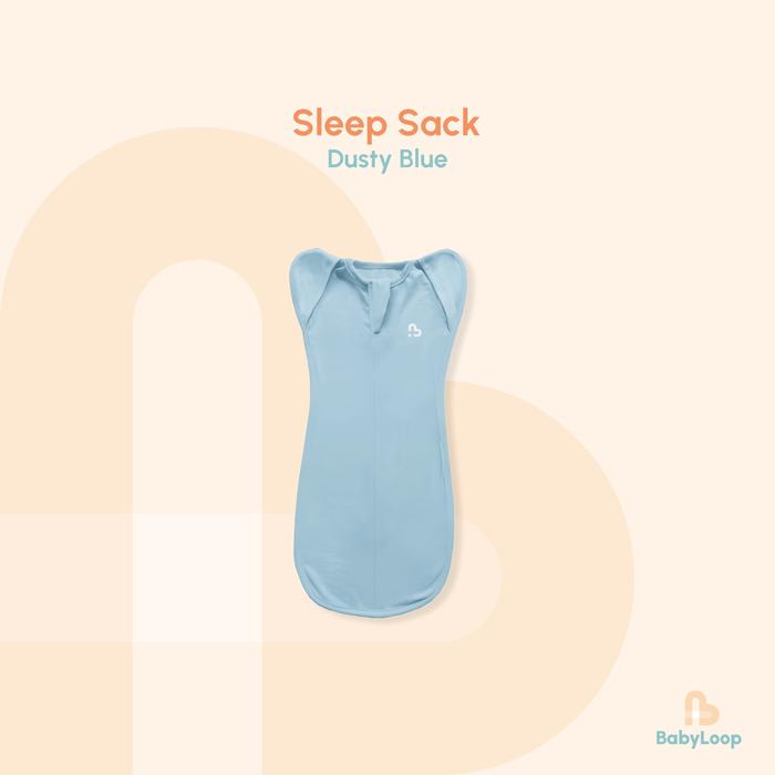 Gambar Bedong Instan - Sleepsack Bamboo Cotton Infant - Baby Loop - Dusty Blue dari Baby Loop Authorized Reseller undefined Tokopedia