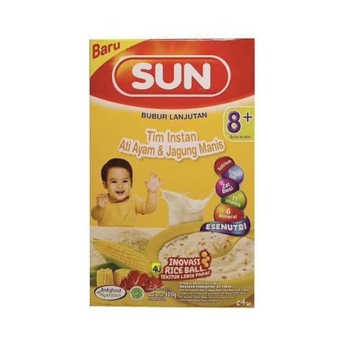 Gambar SUN BUBUR TIM LANJUTAN 8+ 120gr (Ati ayam jagung manis, Ayam sayur, Tomat wortel ayam) - Ati Ayam Jagung dari yeager store undefined Tokopedia