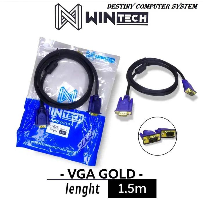 Gambar Kabel VGA Gold Wintech 1.5 Meter / 5 Meter / 15 Meter / 20 Meter - 1.5 Meter dari Destiny Computer System undefined Tokopedia