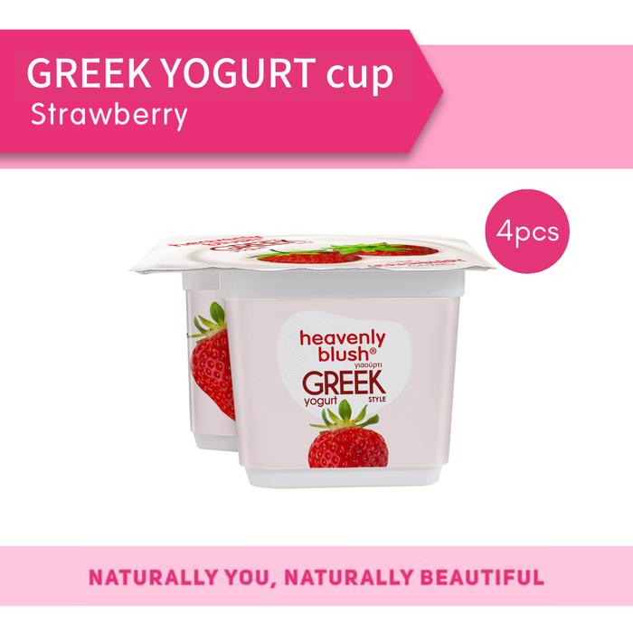 Gambar Heavenly Blush Greek Yogurt Cup Rasa Mixed [100gr x 4 pcs] - Strawberry dari HEAVENLY BLUSH undefined Tokopedia