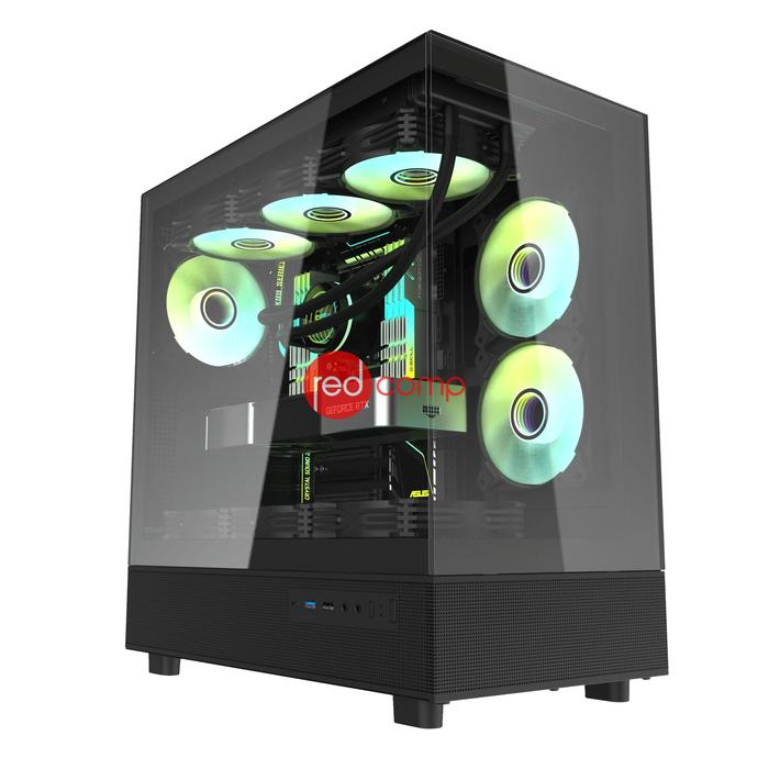 Gambar DARKFLASH DPX90 ATX PC CASE (3x FAN ARGB) - 270 panoramic pillarless design - Hitam dari Redcomp undefined Tokopedia