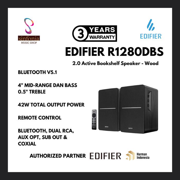Gambar EDIFIER R1280DBs 2.0 Active Bookshelf Speaker - Black dari SinfoniaMusicShop undefined Tokopedia