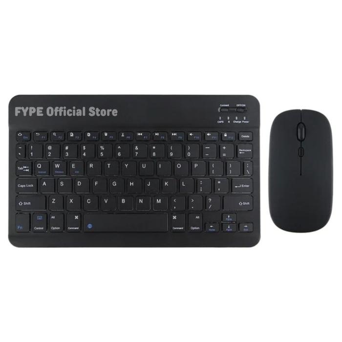 Gambar Keyboard Mouse Bluetooth Wireless USB Office Silent Click Tipis dan Ringan 10 inch One Set Plus Charger For Komputer Laptop IOS Android Smart TV iPad Samsung Xiaomi Handphone Tablet Windows Warna Macaron Lucu - Hitam, Keyboard+Mouse dari FYPE Offical Store undefined Tokopedia