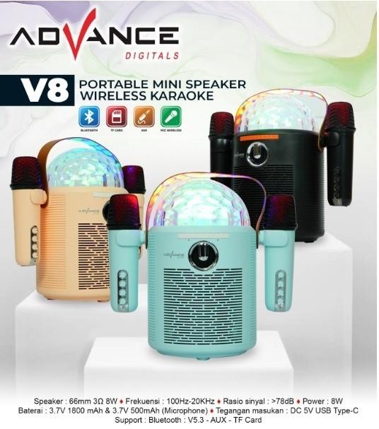 Promo Speaker Mini Advance V8 RGB Speaker Portable Bluetooth