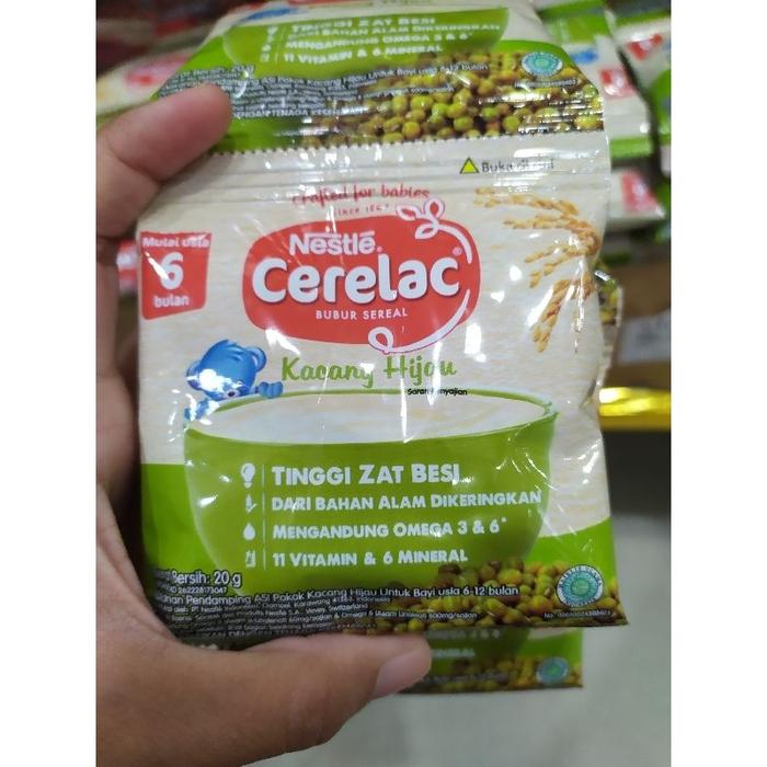 Gambar Cerelac Bubur Sereal Tim Susu All Varian 6+ 20gr, 8+ 120gr - Kacang Hijau dari yeager store undefined Tokopedia