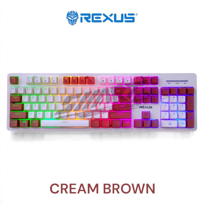 Gambar Keyboard Gaming RGB Rexus K9E - Cream Brown dari SCT Comp Store undefined Tokopedia