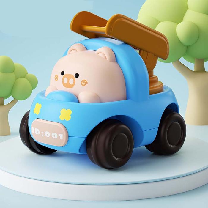 Gambar Mobil Mainan Beroda Empat Kartun Lucu Warna Biru Karakter Binatang Kecil Cute dari Fantastic Kids Toys undefined Tokopedia