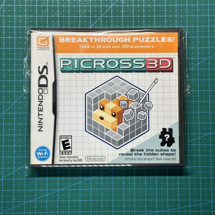 Picross 3d Nintendo Ds Game Reg Us Second Preloved Original