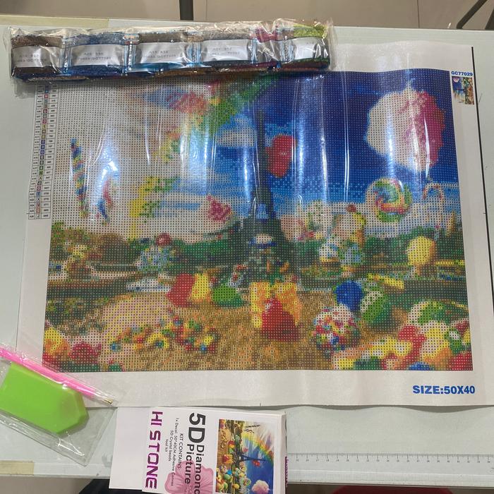 Gambar Diamond painting lukisan berlian paris DIY - Paris 50x40 dari Rafide undefined Tokopedia
