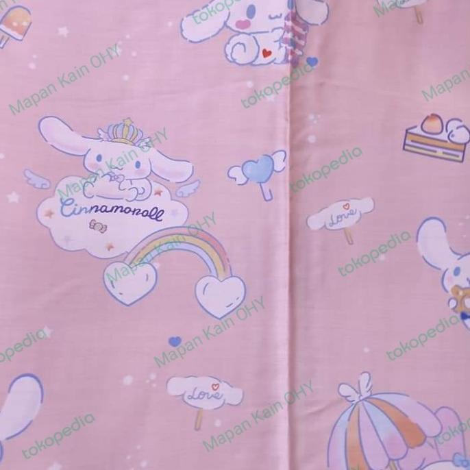 Gambar [ New ] 5 motif kain Tencel CINAMOROLL-RABBIT-ANIMAL FARM/sarban elegance anak Berkualitas - cinamoroll pink, 50cmx255cm kain dari Mustika Bunga undefined Tokopedia