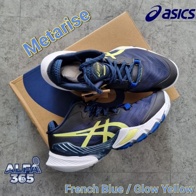 Gambar Sepatu Voli Asics Metarise 2023 French Blue/Glow Yellow - 45 dari UrbanNest Srore undefined Tokopedia