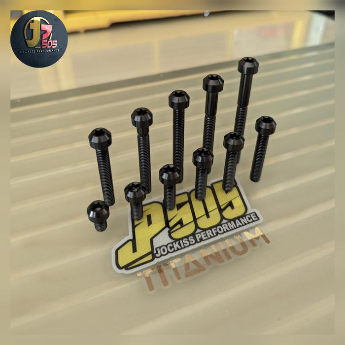 Gambar Baut Titanium Gr5 M6 MM Small Panjang 10 - 55 MM Hitam - Hitam, M6X10MM dari Jockiss Performance 505 undefined Tokopedia