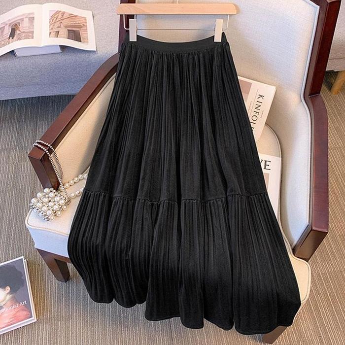 Gambar Best Seller ROK PLISKET IMPORT PREMIUM BAHAN PREMIUM BANGKOK BKK,5909 - HITAM, dari nen@store undefined Tokopedia