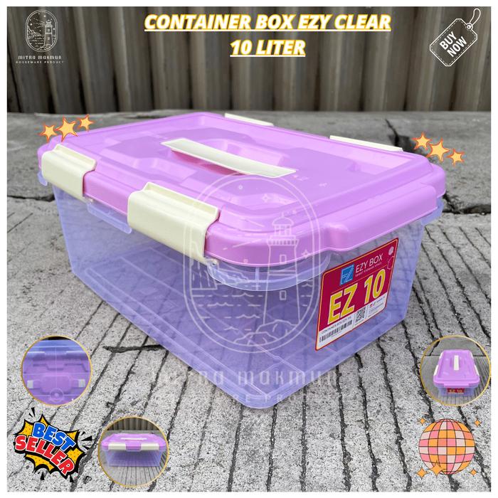 Gambar [ KARGO ] Container Box Ezy Clear Kontainer Box Bening Roda 10 15 18 30 35 45 52 78 108 128 148 168 Liter - 10 LITER dari PERABOTAN YUNIMART undefined Tokopedia