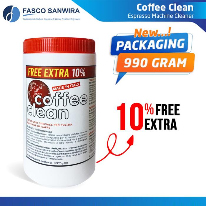Gambar Coffee Clean / Bubuk pembersih coffee / coffee - Coffeeclean990g dari Fascosanwira undefined Tokopedia