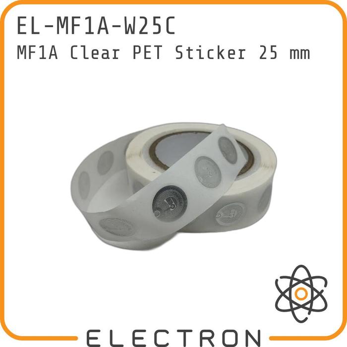 Gambar EL-MF1A-W25C RFID NFC 13.56 MHz 1K Wet Inlay 25 mm Circle Clear Sticker Label PET Waterproof Tag Chip 13.56MHz ISO14443A RC522 25mm dari Electron ID_NEW undefined Tokopedia
