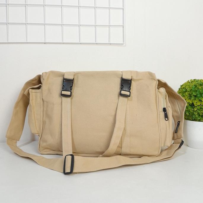 Gambar SATU ALAT Tas Selempang Canvas Academy JKY - Light Khaki dari Jungky012 undefined Tokopedia