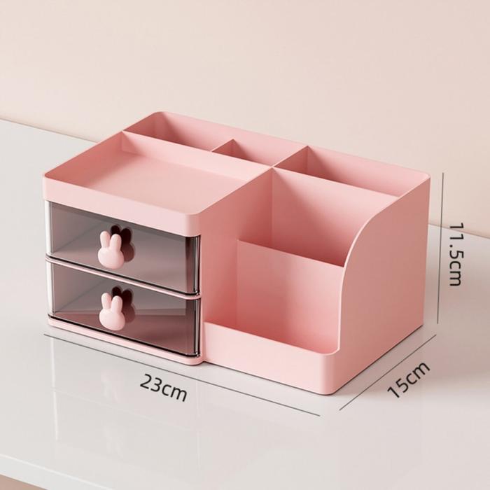 Gambar Tempat Pensil Aesthetic Rak Kotak Laci Meja Kerja Aesthetic Wadah ATK Meja Kantor Estetik Desk Organizer Rak Meja Alat Tulis Kantor dengan Laci Tertutup 2 Susun - Merah Muda dari Interior House Concept undefined Tokopedia
