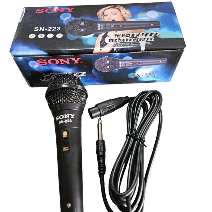 Gambar MIC SONY SN-223 MICROPHONE DYNAMIC PROFESSIONAL cocok untuk karaoke seminar pidato plus kabel dari Warung cctv undefined Tokopedia