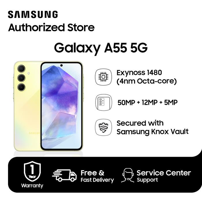 Gambar Samsung Galaxy A55 5G 8/256GB - Lemon dari Smile - Galaxy Authorized undefined Tokopedia