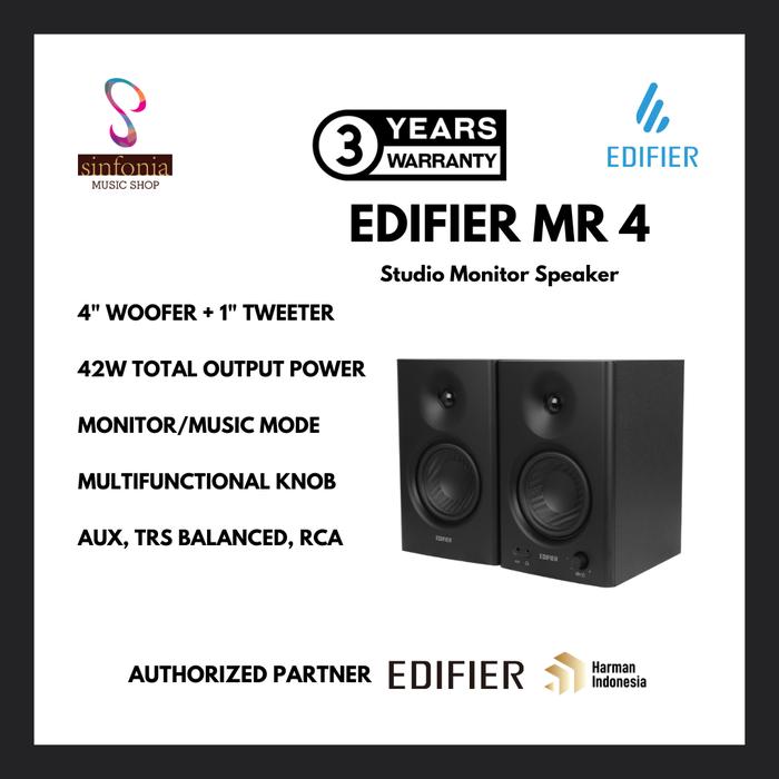Gambar EDIFIER MR 4 Studio Monitor Speaker - Hitam dari SinfoniaMusicShop undefined Tokopedia