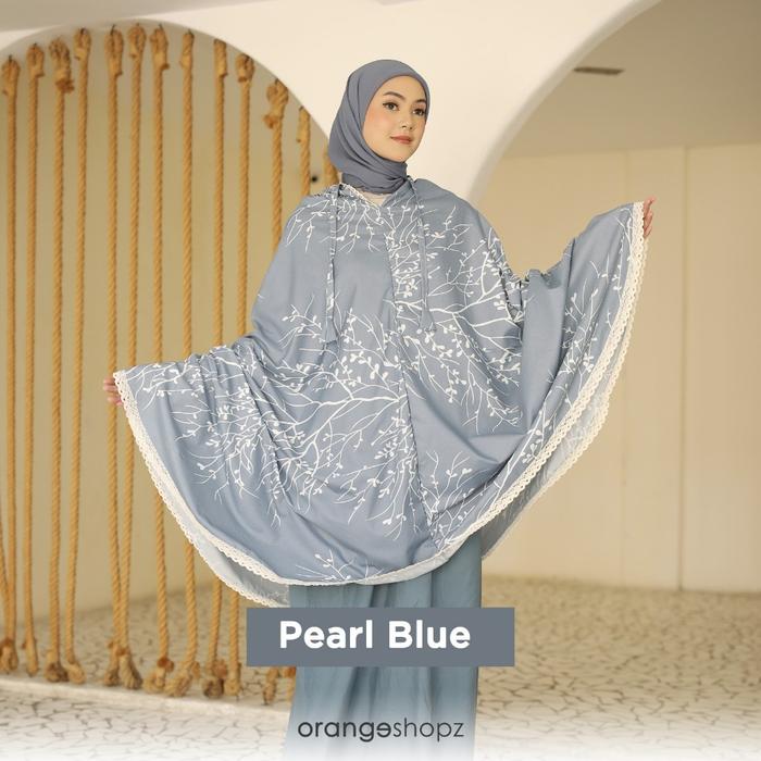 Gambar Mukena Maryam Motif Renda 2in1 Prayer Set FREE SEJADAH TASBIH - Pearl Blue, DEWASA dari ORGhijab undefined Tokopedia