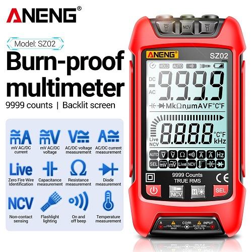 Gambar ANENG SZ01 SZ02 Smart Digital Multimeter Handheld Multitester Voltage Tester Burn - SZ02 dari SINAR CERIA ELEKTONIK undefined Tokopedia