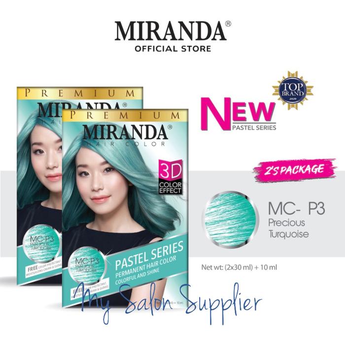 Gambar Miranda Hair Color PASTEL Series / Cat Rambut / Super Blue Bleaching K - P3 TURQUOISE dari mysalon8 undefined Tokopedia