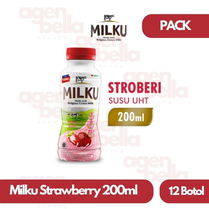 Gambar Milku Strawberry 200ml isi 12 pcs dari AGENBELLA undefined Tokopedia