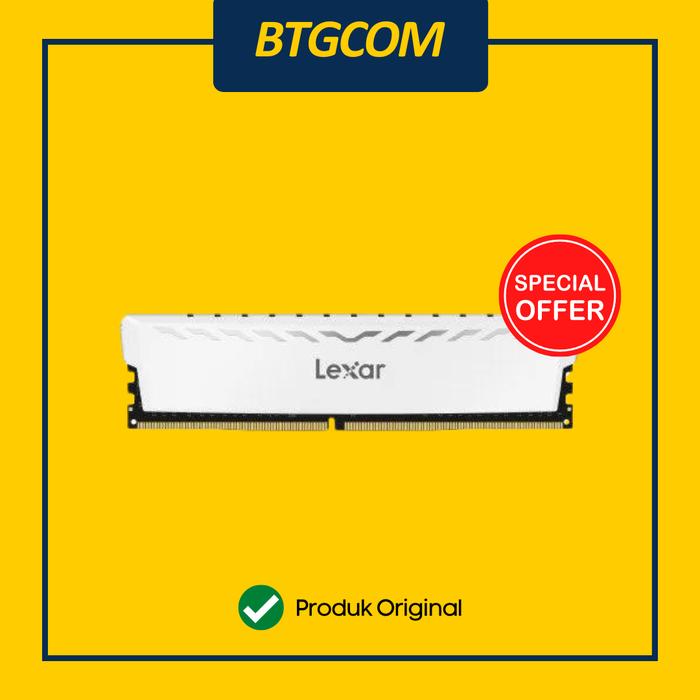 Gambar RAM PC GAMING LONGDIMM DDR4 LEXAR THOR 16GB (2X8GB) 3600MHZ BLACK/WHITE 8GB X 2/8GBX2 - Putih dari btgcom Kota Denpasar Tokopedia
