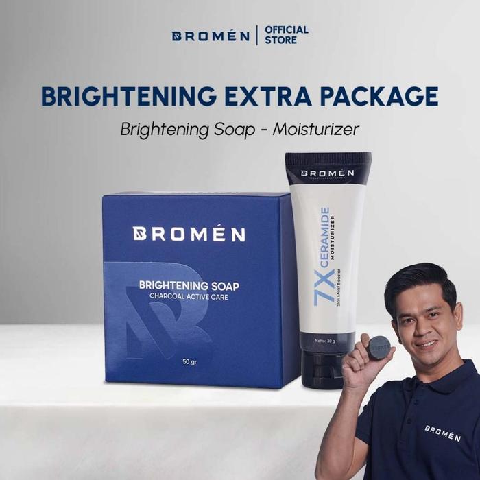 Gambar Istimewa Bromen Brhtening Extra ( Brhtening Soap + 7X Ceramide Moisturizer ) - Skincare Mencerahkan Kulit Wajah Pria dari Falahlh Mall undefined Tokopedia