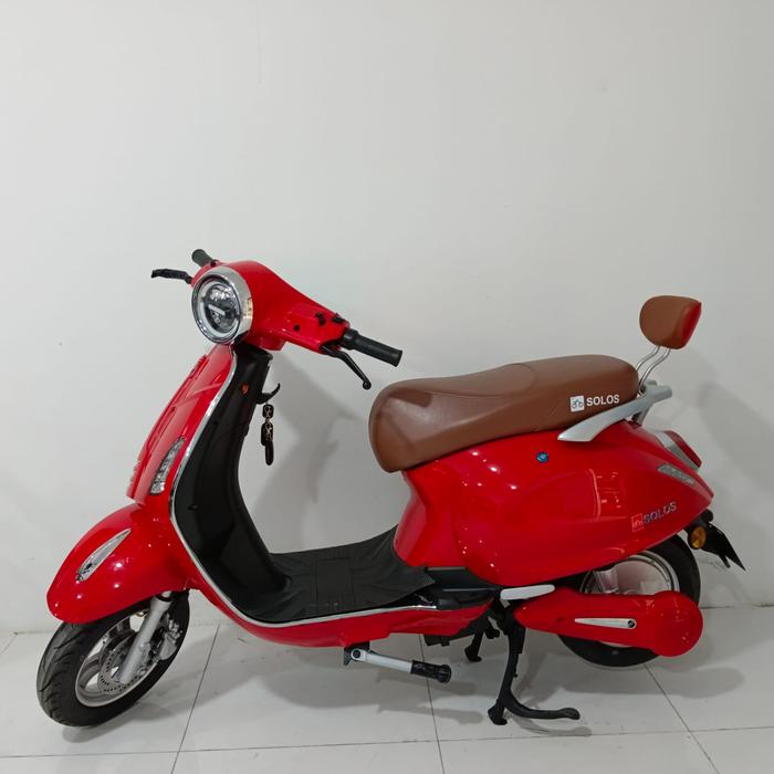 Gambar Sepeda Listrik Type P-G11 (Motor Listrik Model Vespa) - Merah dari Solos EV Kutowinangun undefined Tokopedia