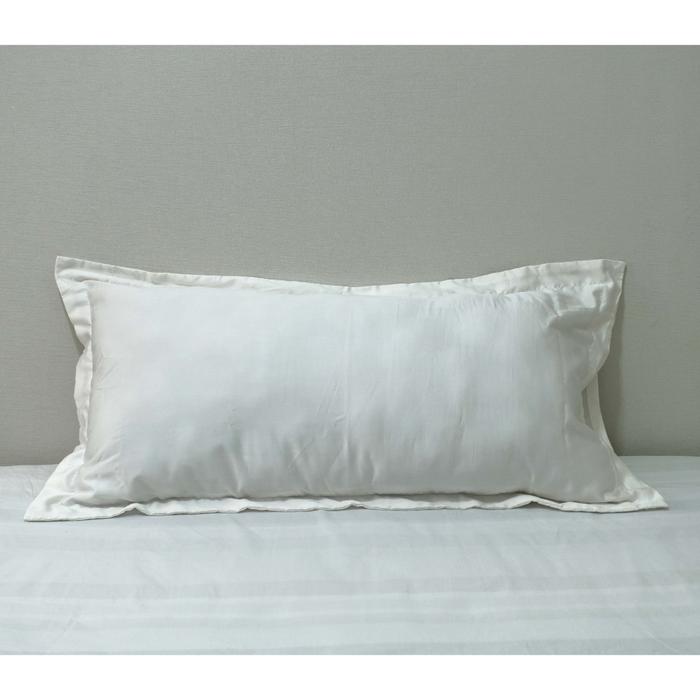 Gambar Sarung Bantal Cinta 50x100 Serat Bambu Organic Sutra Lyocell Polos - BrokenWhite dari SoulmateBedsheet undefined Tokopedia