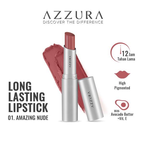 Gambar AZZURA Longlasting Lipstick Lipstik Tahan Lama - 01 Amazing Nude dari Mega Beauty Fashindo undefined Tokopedia