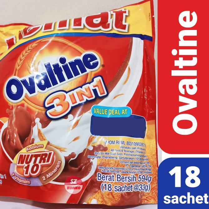 Gambar Ovaltine 3 In 1 Hemat 594Gr Isi 18 Sachet - Malt Coklat Bukan Swiss dari TokoLeno undefined Tokopedia