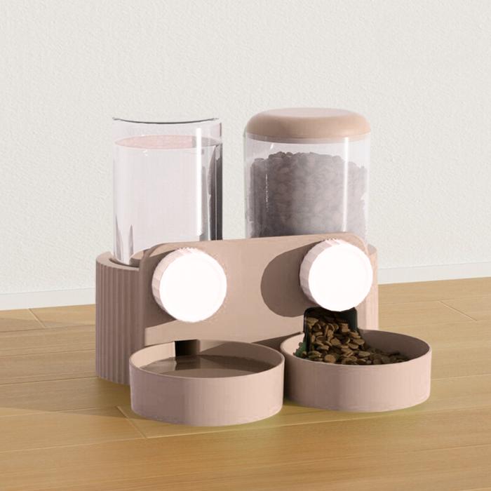 Gambar Tempat Makan Minum Gantung Kucing Anjing Kelinci Otomatis - Pet Feeder - Khaki dari Pawsitive Official undefined Tokopedia