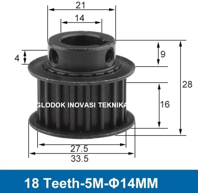 Xuulan Xianglaa-Timing Pulley Lega di Alluminio 32 Denti MXL Timing
